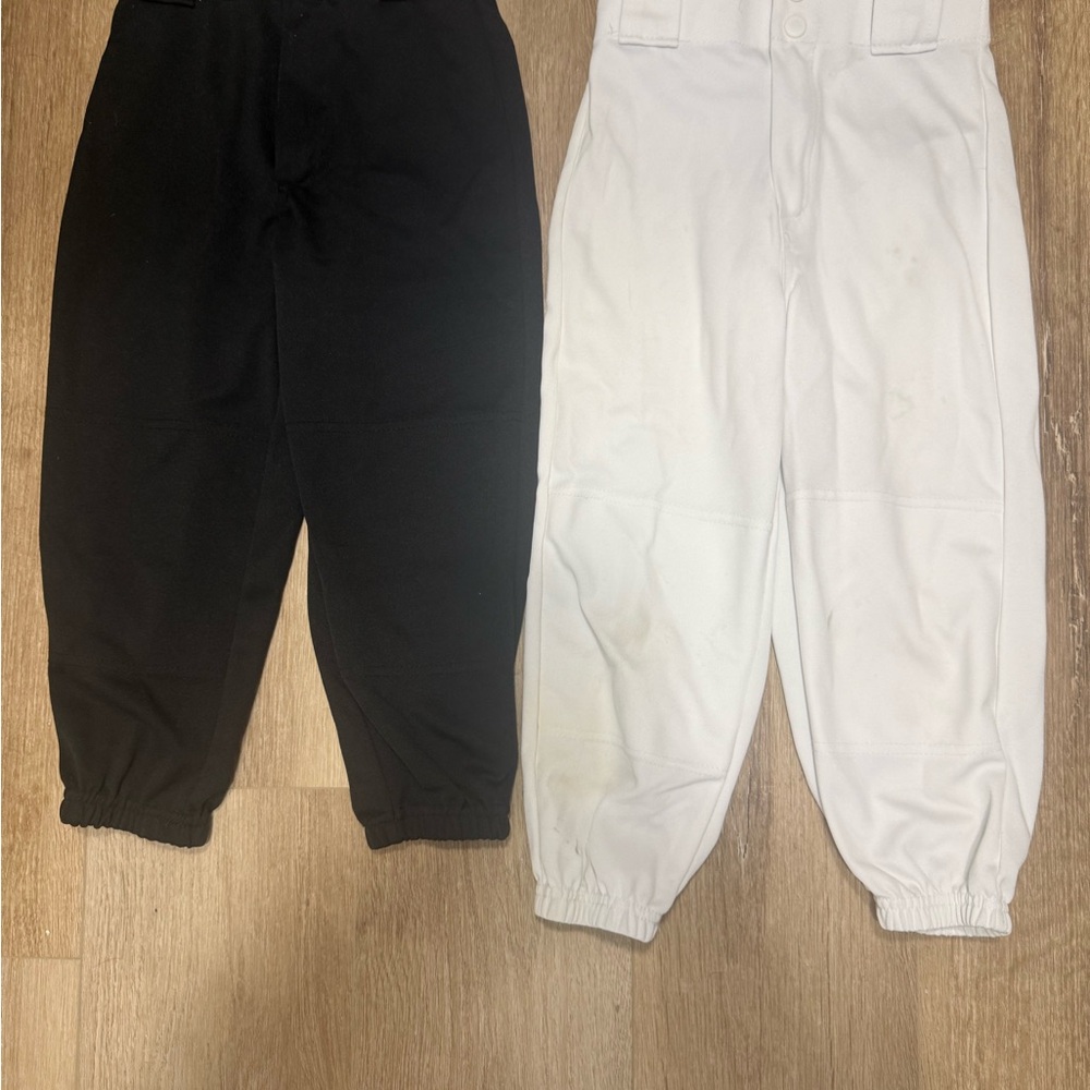 Rawlings Kids Black and White Baseball practice pants